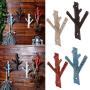 Dovewill Heavy Duty Metal Tree Branch Hooks Coat Key Hat Towel Clothes Hook Hanger Storage Rack - Brown