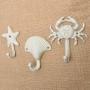 TOPBATHY 3pcs Nautical Hooks Crab sea Shell Shape Wall Hooks Coat Towel Hooks Robe Key Hat Clothes Hooks Wall Hangers Nautical Beach Coastal Wall Decorations Ornaments