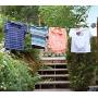 Retractable Clothesline Outdoor Drying Line | Indoor and Outdoor Portable Clothes Lines | Wall Mounted 40 Feet Attachable Laundry Line Rope | Easy Installation| Wet or Dry Clothes