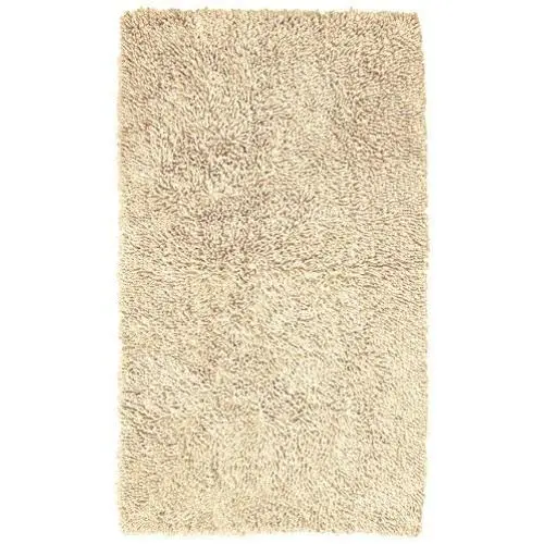 Pinzon Non-Slip Cotton Looped Bathroom Rug - 30 x 50 Inch, Ivory