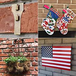 Brick Clips for Hanging, Spring Steel Hanger Exposed Brick Wall Hook Fastener Fits Brick 2 1/4 to 2 3/8 in Height 12 Pack