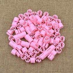Qlychee 100Pcs Blank Clothes Hanger Sizer Garment Size Markers White Blue Pink