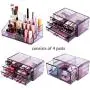 Readaeer Makeup Cosmetics Organizer Storage Display Boxes with 12 Drawers (Purple) Readaeer Makeup Cosmetics Organizer Storage Display Boxes with 12 Drawers (Purple)