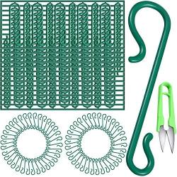 Frienda Reusable Plastic Christmas Ornament Hooks Mini Hooks S-Shaped Hangers with Scissors for Xmas Home Decoration (300 Pieces)