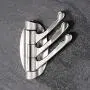 KES Solid Metal Swivel Hook Heavy Duty Folding Swing Arm Triple Coat Hook with Multi Three Foldable Arms Towel/Clothes Hanger for Bathroom Kitchen Garage Wall Mount Brushed Nickel, A5060-2 KES Solid Metal Swivel Hook Heavy Duty Folding Swing Arm Triple Coat Hook with Multi Three Foldable Arms Towel/Clothes Hanger for Bathroom Kitchen Garage Wall Mount Brushed Nickel, A5060-2