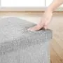 WoneNice Folding Storage Ottoman, Versatile Space-Saving Storage Toy Boxes with Memory Foam Seat, Max Load 100 kg Linen Gray 12 x 12 x 12 Inch WoneNice Folding Storage Ottoman, Versatile Space-Saving Storage Toy Boxes with Memory Foam Seat, Max Load 100 kg Linen Gray 12 x 12 x 12 Inch