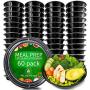 Meal Prep Containers [60 Pack] - Plastic Food Containers Meal Prep Container - Reusable Plastic Containers with Lids - Food Storage Containers with Lids Food Prep Containers Reusable Lunch Containers