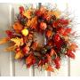 Fall wreath, Autumn harvest wreath for front door, fall door hanger, extra large wreath 24 inch