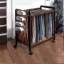 GBYYMX Coat Rack Solid Wood Creative Multi-Layer Pants Rack/Multi-Function Retractable Wardrobe/Floor Pants Storage Classification Hanger Clothes Stand