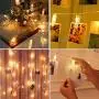 Vennke 40 LED Photo Clips String Lights/Holder, Battery & USB Powered Design with Free Cable, Fairy Twinkle Wedding Party Christmas Home Decor Lights for Hanging Photos Pictures Cards Artwork(20 Ft)