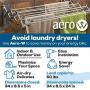 AERO W Space Saver Racks Stainless Steel Wall Mounted Collapsible Laundry Folding Clothes Drying Rack 60 Pound Capacity 22.5 Linear Ft Clothesline