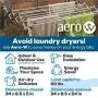 AERO W Space Saver Racks Stainless Steel Wall Mounted Collapsible Laundry Folding Clothes Drying Rack 60 Pound Capacity 22.5 Linear Ft Clothesline AERO W Space Saver Racks Stainless Steel Wall Mounted Collapsible Laundry Folding Clothes Drying Rack 60 Pound Capacity 22.5 Linear Ft Clothesline