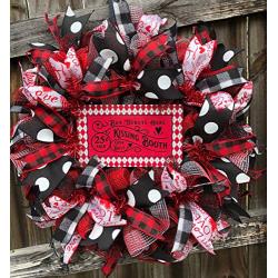 Valentine Love Wreath | Valentine Decor | Valentine Door Hanger | Wall Decor | Kissing Booth Valentines Wreath| FREE Shipping | Hard Working Mom