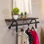 JPYMJ Retro Clothing Store Display Stand Wall-Mounted Hanger Clothes Hanger Shelf (Size : 100cm)