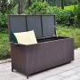 BABYLON Outdoor Patio Wicker Storage Container Deck Boxes Made of Antirust Aluminum Frames and Resin Rattan, 86-Gallon (Brown) (Large, Brown) BABYLON Outdoor Patio Wicker Storage Container Deck Boxes Made of Antirust Aluminum Frames and Resin Rattan, 86-Gallon (Brown) (Large, Brown)