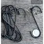 WALLNITURE Multipurpose S Shape Hanging Utility Hooks Steel Black 4 Inches Set of 10 WALLNITURE Multipurpose S Shape Hanging Utility Hooks Steel Black 4 Inches Set of 10
