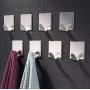 ZUNTO Towel Hooks/Adhesive Hooks - Heavy Duty Wall Hook Hanger Bathroom Office Hooks Stainless Steel Waterproof Hooks for Hanging Kitchen Home-8 Packs