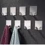 ZUNTO Towel Hooks/Adhesive Hooks - Heavy Duty Wall Hook Hanger Bathroom Office Hooks Stainless Steel Waterproof Hooks for Hanging Kitchen Home-8 Packs