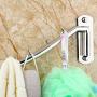 GardenHelper SUS 304 Stainless Steel Folding Wall Mounted Clothes Hanger Rack Clothes Hook, Heavy Duty Closet Storage Organizer Brushed Finish (1)