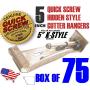 Quick Screw 5" 75 Pack Premium Hidden Rain Gutter Bracket Hook Hangers with screw clip style