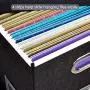 Superjare Updated File Boxes for Hanging Files, Set of 2, Storage Office Boxes with 60 lbs Weight Capacity, Durable MDF Board & Linen Fabric, File Storage Organizer for Letter/Legal - Black Superjare Updated File Boxes for Hanging Files, Set of 2, Storage Office Boxes with 60 lbs Weight Capacity, Durable MDF Board & Linen Fabric, File Storage Organizer for Letter/Legal - Black