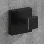 Durafe Square Robe Hook Stainless Steel 304 Bathroom Single Bath Towel Hook Clothes Hanger Wall Mounted, Matte Black