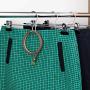 HANGERWORLD 6 Chrome 13.4inch Metal Pants Skirt Adjustable Black Non Slip Clip Coat Clothes Garment Hangers with Accessory Hook