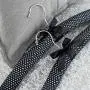 HANGERWORLD 3 Black and White Polka Dot 17inch Satin Padded Top Garment Clothes Coat Hangers HANGERWORLD 3 Black and White Polka Dot 17inch Satin Padded Top Garment Clothes Coat Hangers