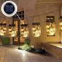 Solar Mason Jar Lid Lights, 8 Pack 20 Led String Fairy Star Firefly Jar Lids Lights, 8 Hangers Included(Jars Not Included), Perfect for Mason Jar Lanterns Decor, Patio, Wedding Decor (Warm White)