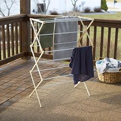 Household Essentials 5001 Collapsible Folding Wooden Clothes Drying Rack For Laundry | Pre Assembled