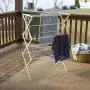 Household Essentials 5001 Collapsible Folding Wooden Clothes Drying Rack For Laundry | Pre Assembled