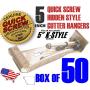 Quick Screw 5" 50 Pack Premium Hidden Rain Gutter Bracket Hook Hangers with screw clip style