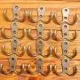 12 Pack Coat Hooks Wall Mounted Heavy Duty Retro Dual Prong Rustic Dual Hooks for Hats, Coats, Clothes, Towels, Bag, Key，Accessories Hanger (5# Bronze 12 Pack)