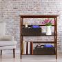 Posprica Woven Storage Drawer Closet Dresser Organizer Bins Basket for Nursery, Office, Home Décor, Shelf Cabinet, Set of 4,Brown
