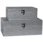 MODE HOME Silvery Glitter Wooden Jewelry Storage Boxes Decorative Treasure Boxes Set of 2 MODE HOME Silvery Glitter Wooden Jewelry Storage Boxes Decorative Treasure Boxes Set of 2