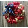 Burlap American Flag Wreath USA United States of America Red White Blue Burlap door hanger