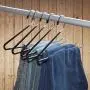 IPOW Upgraded 24 Pack Heavy Duty Slacks/Trousers Pants Hangers Open Ended Hanger Easy Slide Organizers, Metal Rod with a Large Diameter, Chrome and Black Friction IPOW Upgraded 24 Pack Heavy Duty Slacks/Trousers Pants Hangers Open Ended Hanger Easy Slide Organizers, Metal Rod with a Large Diameter, Chrome and Black Friction