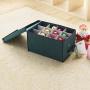 Elf Stor 83-DT5044 Green Christmas Ornament Storage Chest Holds 24 Balls w/ 4&quot Dividers, Case