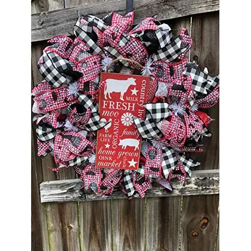 Farmhouse Wreath | Animal Farmhouse Decor | Farmhouse Door Hanger | Wall Decor | FREE Shipping | Hard Working Mom Farmhouse Wreath | Animal Farmhouse Decor | Farmhouse Door Hanger | Wall Decor | FREE Shipping | Hard Working Mom