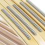 HANGERWORLD 10 Laminated Wooden 18inch Clothes Coat Garment Hangers with Non Slip Plastic Coated Pants Bar