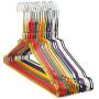 HANGERWORLD 10 Galvanised 16.1inch Mixed Coloured 13 Gauge Metal Wire Coat Clothes Garment Pants Bar Hangers.