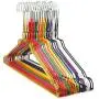 HANGERWORLD 10 Galvanised 16.1inch Mixed Coloured 13 Gauge Metal Wire Coat Clothes Garment Pants Bar Hangers. HANGERWORLD 10 Galvanised 16.1inch Mixed Coloured 13 Gauge Metal Wire Coat Clothes Garment Pants Bar Hangers.