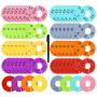 Caydo 64 Pieces 8 Colors Clothing Size Dividers Round Hangers Closet Dividers, Size Series XXS to XXXL and Blank with Marker Pen
