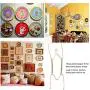 Plate Hangers KINDPMA 5 Pack Wall Plate Hangers 10 Inch Invisible Stainless Steel Wire Hanger Holders 9 to 11 Inch Brass Coated for Pottery Platter Tray Dish Antique China Display