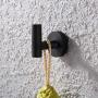 KES Robe & Towel Hooks Matte Black Bathroom Lavatory Wall Mount Single Coat Hook, SUS304 Stainless Steel Holder Hanger A2164-BK