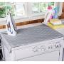 Houseables Ironing Blanket, Magnetic Mat Laundry Pad, 18.25''x32.5'', Gray, Quilted, Washer Dryer Heat Resistant Pad, Iron Board Alternative Cover