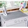 Houseables Ironing Blanket, Magnetic Mat Laundry Pad, 18.25''x32.5'', Gray, Quilted, Washer Dryer Heat Resistant Pad, Iron Board Alternative Cover