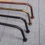 QiangDa-yimaojia QIANGDA Wall Mount Coat Rack Iron Pole Clothes Hanger Goods Shelves Display Shelf For Clothing Store Retro European Style, Multi-size Optional (Color : 1#, Size : 120cm)