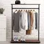 MyGift 60-Inch Rustic Industrial Wood & Pipe Design Freestanding Coat Rack, Retail Garment Display Stand MyGift 60-Inch Rustic Industrial Wood & Pipe Design Freestanding Coat Rack, Retail Garment Display Stand