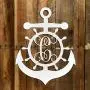 22" Metal Anchor Monogram, Door Hanger, Nautical Metal Wall Art 22" Metal Anchor Monogram, Door Hanger, Nautical Metal Wall Art